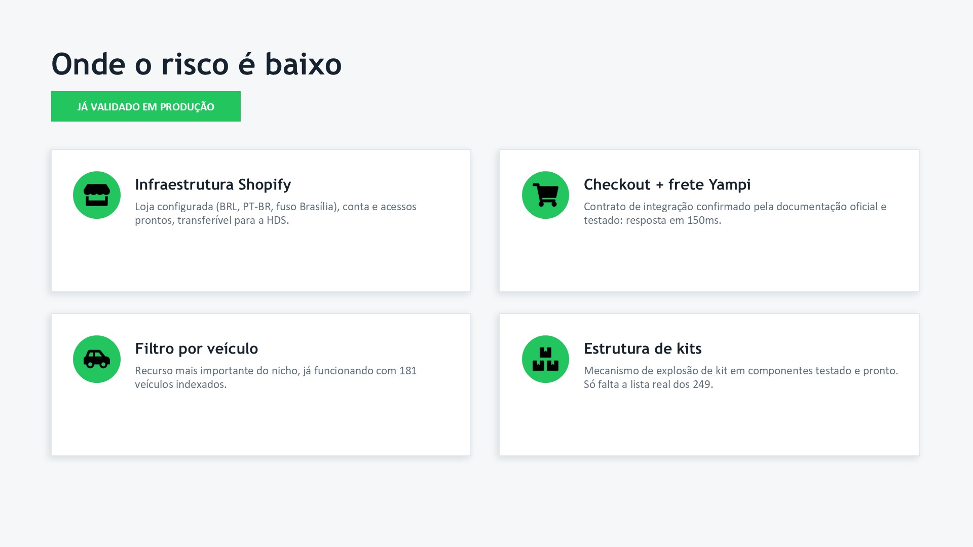 Onde o risco é baixo