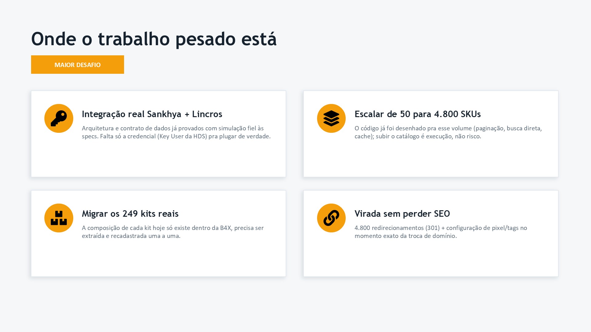 Maior desafio